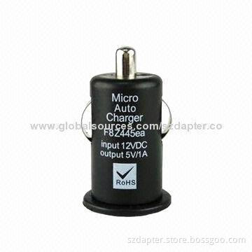 5V/1A USB Car Charger with LED Power Light Indication, CE/RoHS Marks
